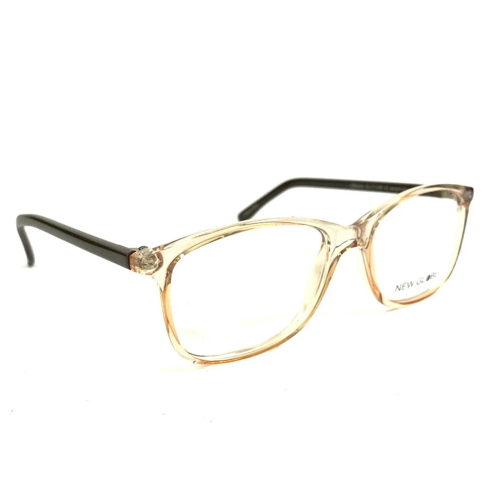 New Globe Eyeglasses Frames L4094 CREAM Black Rectangle Full Rim 52-17-140